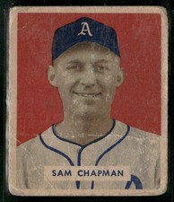 1949 Bowman #112 Sam Chapman (poor)