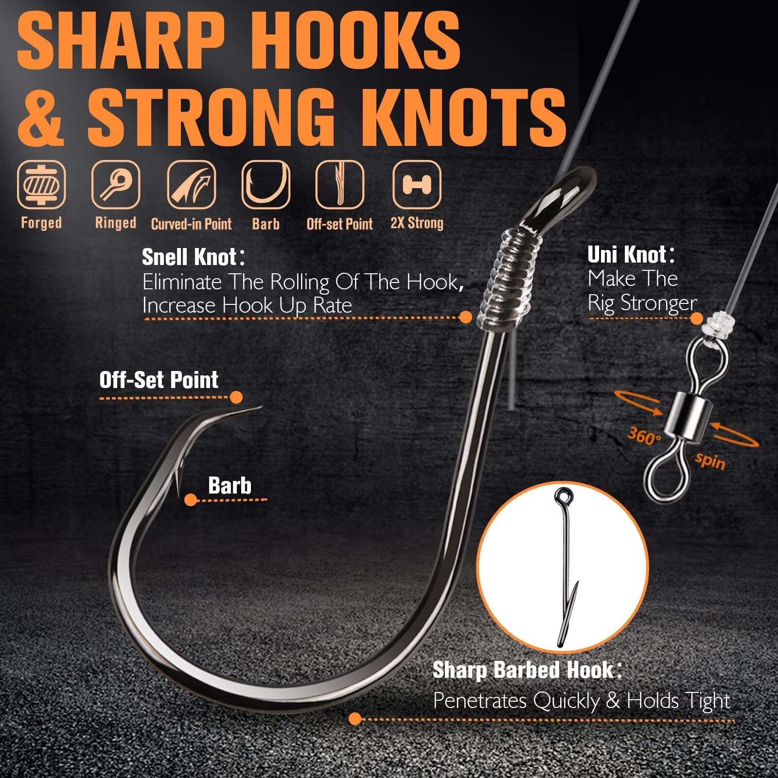 6PCS Catfish Rigs Kit Santee Rig with Catfish Float Rattler Dragging Weights ... - Image 3