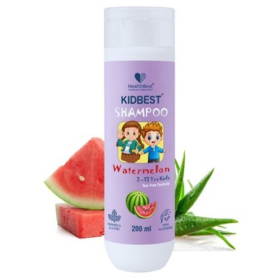 HealthBest Kids Tear-Free Shampoo 200 ml - Watermelon,  Sulphate & Paraben Free