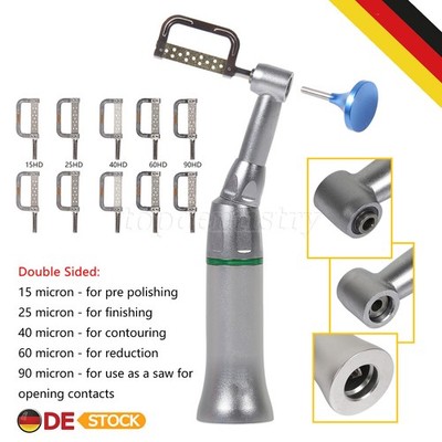 Dental 4:1 Grün Winkelstück Interproximal Stripping IPR System Handstück Strips