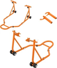 1 Pairs Motorcycle Stand Sport Bike Front & Rear Wheel Lift Paddock Stand 850LBS