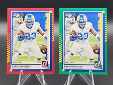 2025 Donruss Kyren Williams #138 Press Proof Red and Press Proof Green Rams