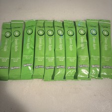 50 - Skittles Drink Mix To Go GREEN APPLE Singles Sachets FREE SHIPPING