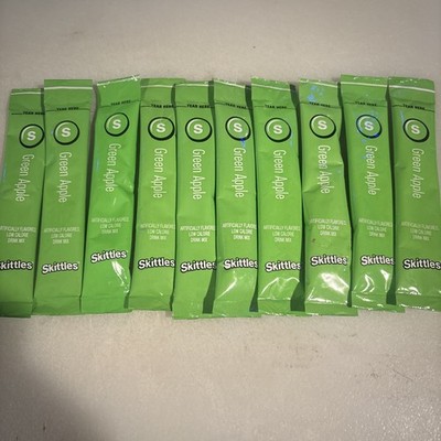 50  - Skittles Drink Mix To Go! GREEN APPLE! Singles Sachets FREE SHIPPING