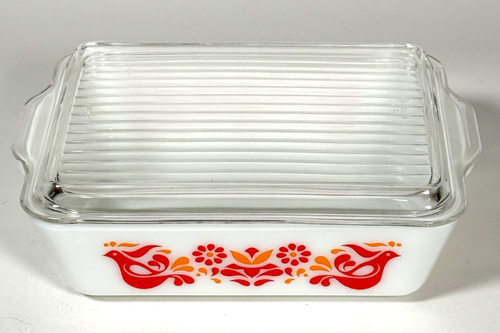 Vintage Pyrex Friendship Kühlschrank 503 & 503-C Deckel