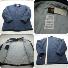 Carhartt FR Jacket Men XL Navy Insulated Flame Resistant Quilt Cold Weather READ