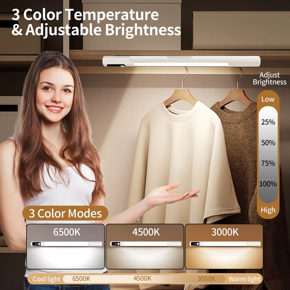 Rechargeable LED Motion Sensor Under Cabinet Lights, 15In, 2PCS - Image 4 of 4