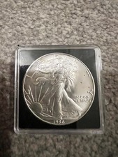 1986 American Eagle Liberty Dollar .999 Fine Silver Coin Bullion 1oz In Capsule