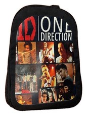 One Direction 1D Photo Collage Backpack Black   New Without Tags   Unused