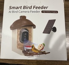 Smart AI Solar-Powered Bird Feeder with Camera  App   Open Box, Never Used
