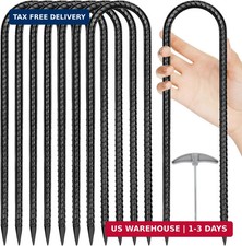 Trampoline Stakes Anchors High Wind 12''Ground Anchor Tent Stakes Heavy Duty, U
