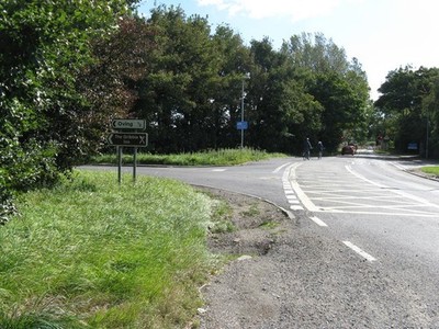 Photo A2 Signpost for Oving and The Gribble Inn Oving/SU9004 The inn is c2012