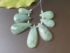 Faceted Aquamarine Teardrop Beads: Gemstone Strand 38/22 mm