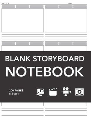 Blank Storyboard Notebook 169 Sketchbook Pad For Directors, Animators  Creati...