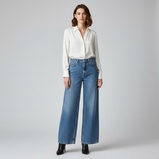  Other Stories Women's Wide Leg High Waist Jeans Light Wash Blue Size US 31/28