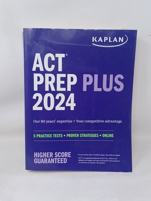 ACT Prep Plus 2024 (Kaplan Test Prep) - Paperback By Kaplan Test Prep - GOOD