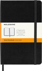 Classic Notebook, Hard Cover, Medium (4.5" X 7") Ruled/Lined, Black, 208 Pages