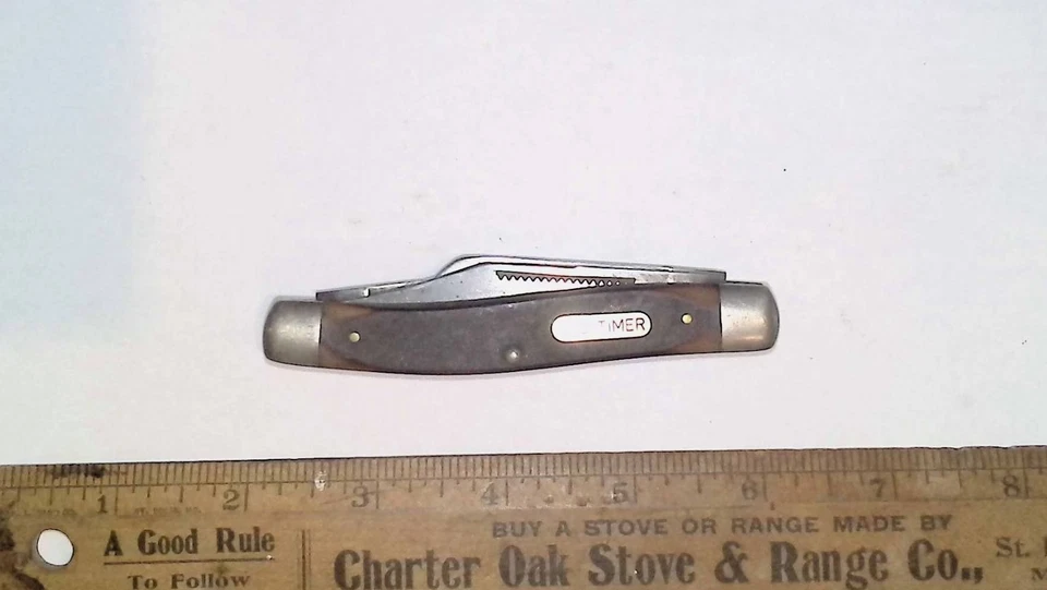 Карманный нож Schrade Walden Old Timer 80T с тремя лезвиями США - Изображение 3 из 4