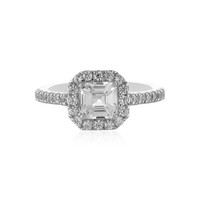 Cavill Ring Damen 925 Silber Platin Zirkon 1,17Ct Oktagon Asscher
