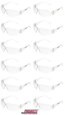 12 PAIR PACK Light Weight Protective Safety Glasses Clear Lens Work UV ANSI Z87+