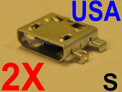 2x Lot Micro USB Charging Port Power Charger Sync Connector For Tablet Part USA