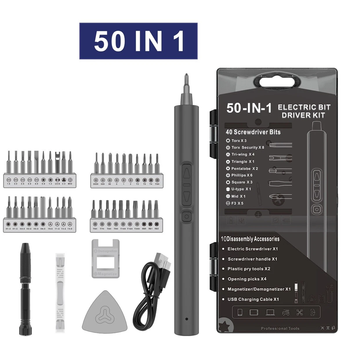 Tapyk Screwdriver 50 in 1 Magnetic Mini Precision Electric Screwdriver Switch
