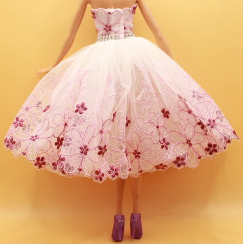 Barbie DRESS 4 PC OUTFIT FITS MODEL MUSE & SILKSTONE w/PURPLE HIGH HEELS~NO DOLL - Picture 4 of 5