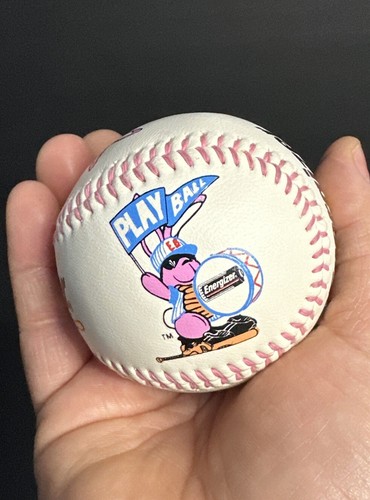 1990 Energizer Rabbit Bunny Pink Laces Promo Baseball Ball Sealed New Old Stock - Picture 4 of 9