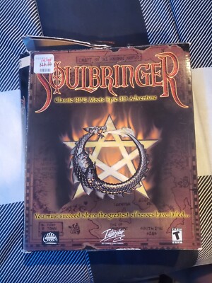 Soulbringer 3D RPG for PC, Vintage 2000 Collectible, Big Box. Box damage
