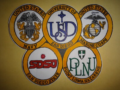 Papier Zeichnung Von Gelenk US Marine,Universität San Diego,Usmc ,Sdsu ,& Plnu