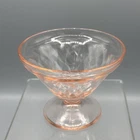Vintage Pink Depression Dessert Sherbet Glass 3" Swirl Pedestal Replacement MCM