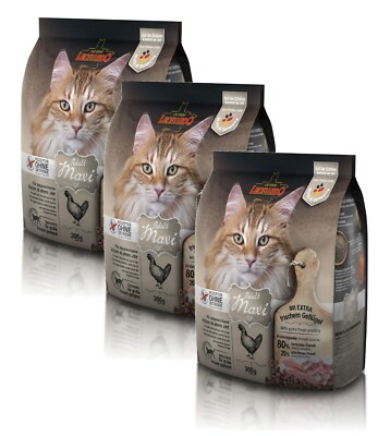 Katzen Trockenfutter - 3x Adult GF Maxi mit Geflügel - Katzenfutter getreidefrei