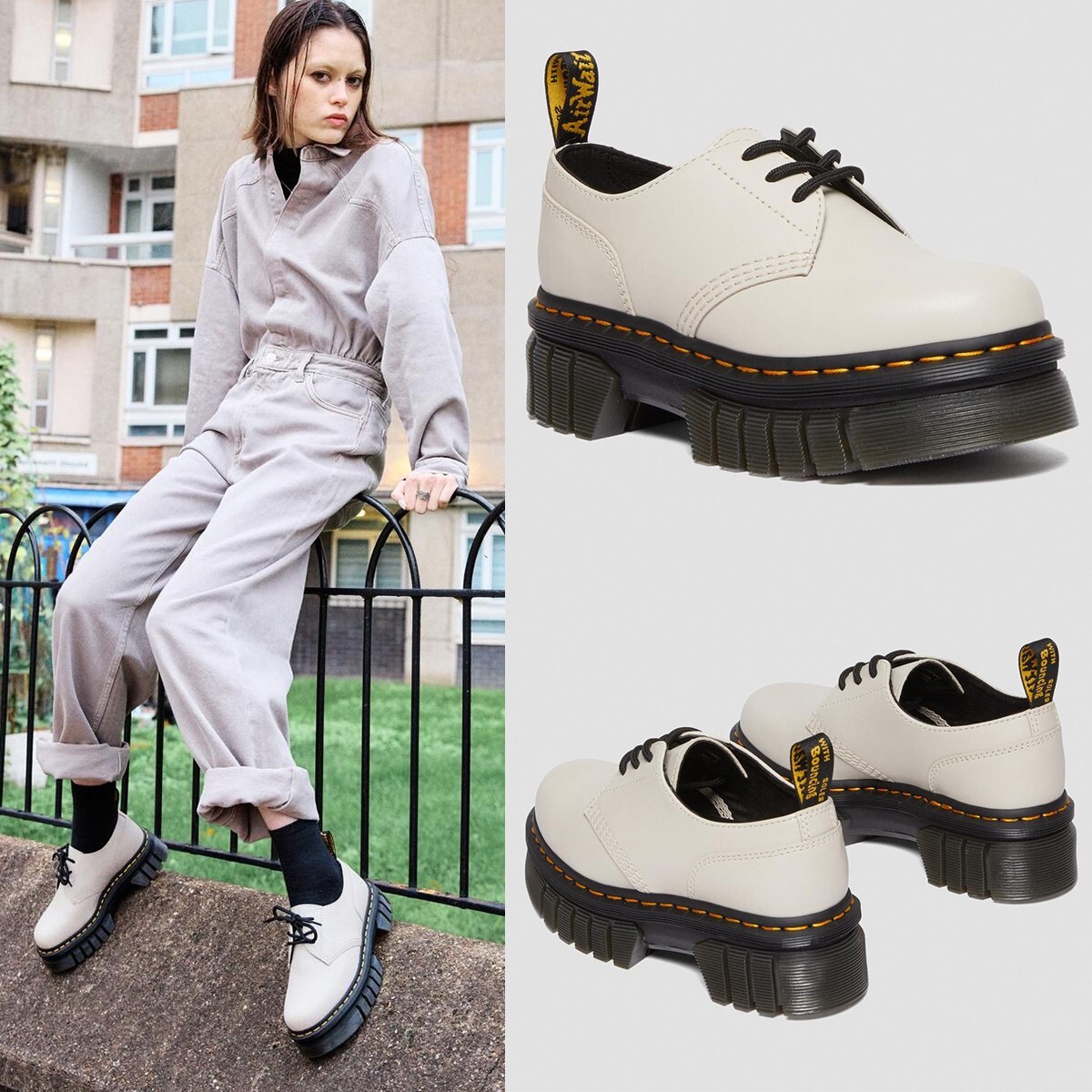 Dr. Martens Audrick Platform Derby Oxford 3-Eye SHOES Size Dr. Martens Audrick Platform Derby Oxford 3-Eye SHOES Size