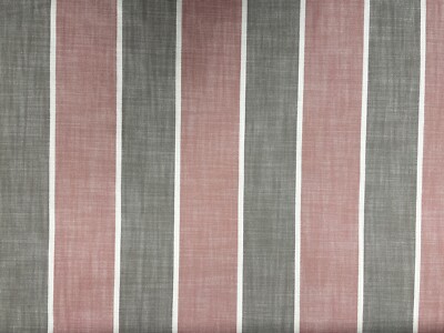 Streifen Baumwollstoff Malba ROSA GRAU Faser Naturelle Vorhang Rollo Polster