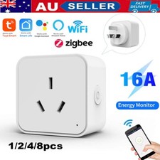 Tuya Zigbee WiFi 16A Smart Socket AU Plug Voice Control for Alexa Google Home