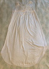 Vintage Christian Dior Sleeveless Lace Top Bridal Nightgown ILGWU Label EUC