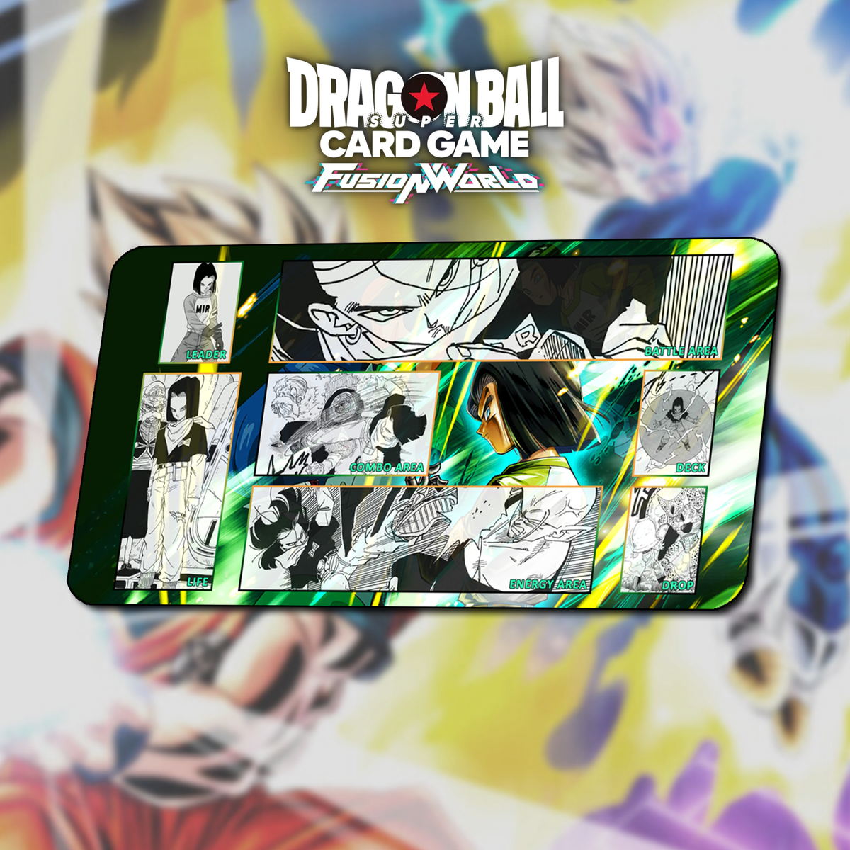 Playmat Android 17 TCG Dragon Ball Super Card Game : Fusion