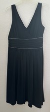 Scarlett Empire Waist Dress Size 14 Black Rhinestone Trim Cocktail Whimsygoth