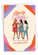 1 Funny Birthday Card with Envelope - Listen Up C7026BDG