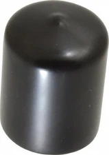 Caplugs 1-3/16" ID, Stretchable Cap 1-1/2" Long, Vinyl, Black
