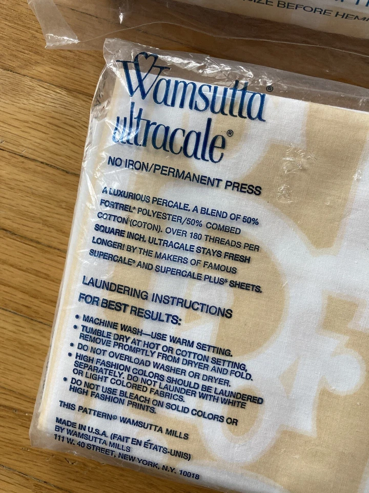 Vtg Wamsutta Christian Dior King 2 Pillow cases Queen Flat Sheet monogram - Image 4 of 4