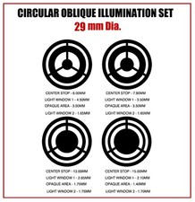 29 mm Dia Circular Oblique Illumination COL Microscope Set