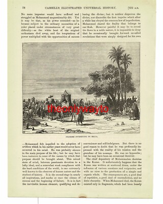 Pilger auf dem Weg nach Mekka, Saudi-Arabien, Buchillustration (Druck), 1889