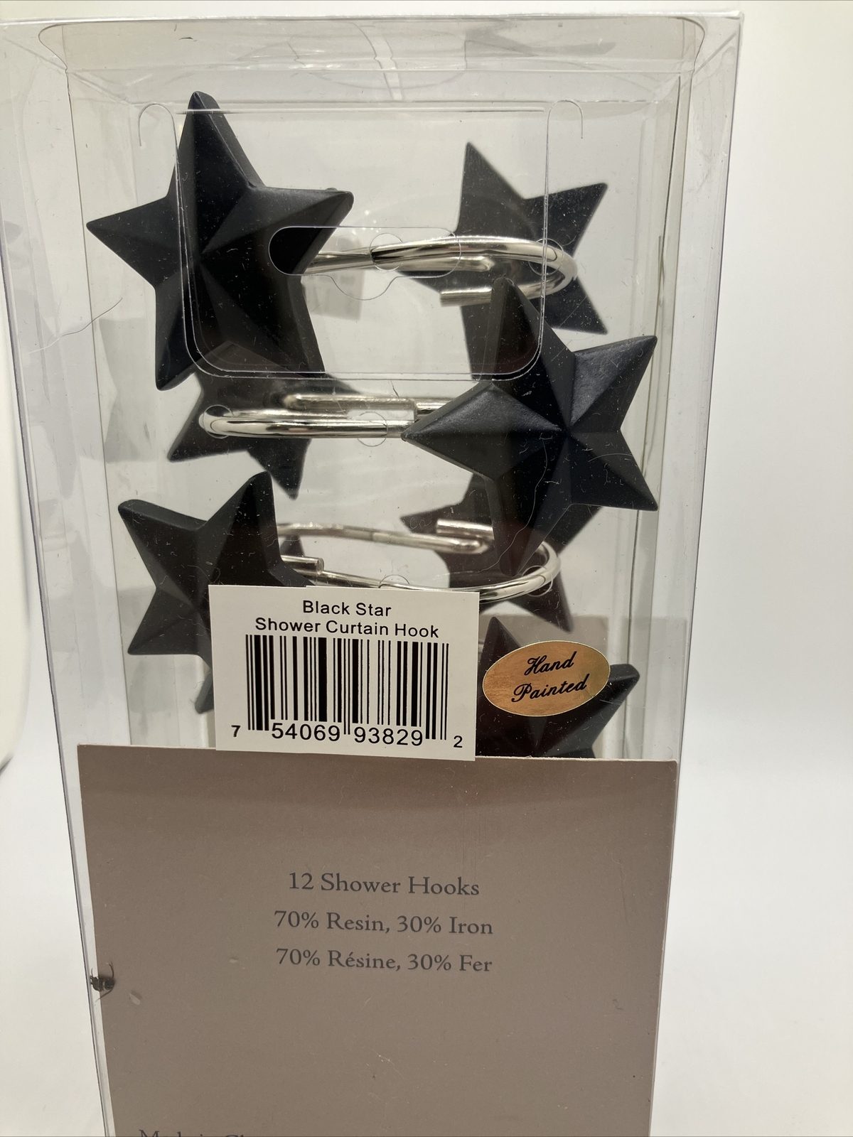 Black Star Shower Curtain Hooks New Donna Sharp eBay