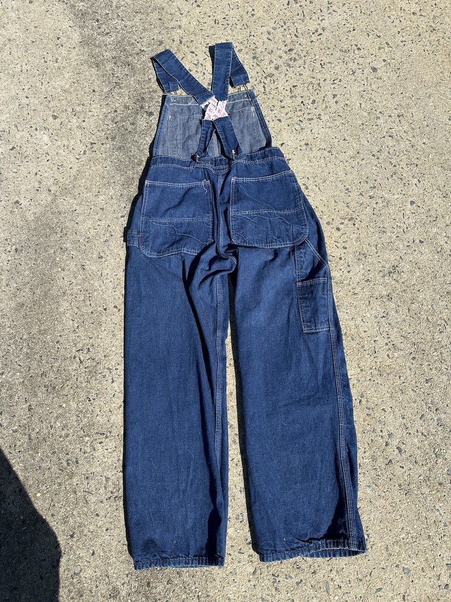 Vintage 50s Red Camel Overalls Denim Workwear 29x27 Low Back Vintage 50s Red Camel Overalls Denim Workwear 29x27 Low Back
