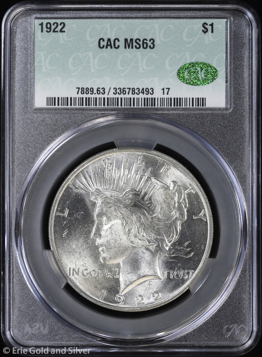 コレクション 1922 Silver Peace Dollar CAC UNC DETAILS 1922-P $1 Peace Silver Dollar CAC MS 63 | Uncirculated UNC | eBay