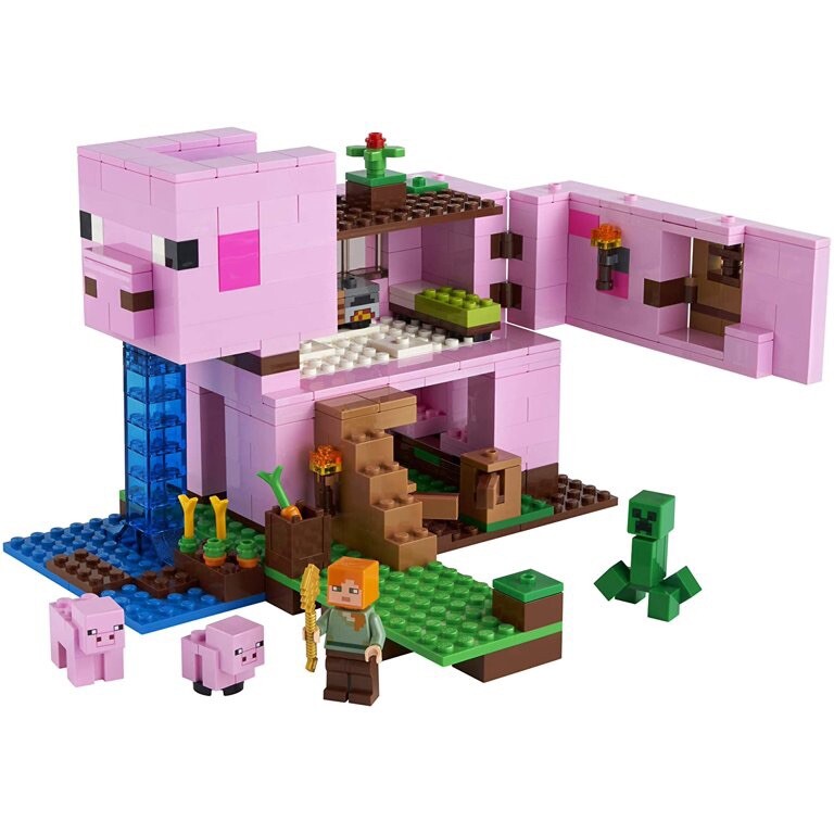 LEGO Minecraft The Pig House A Creeper And A House Good Gift For