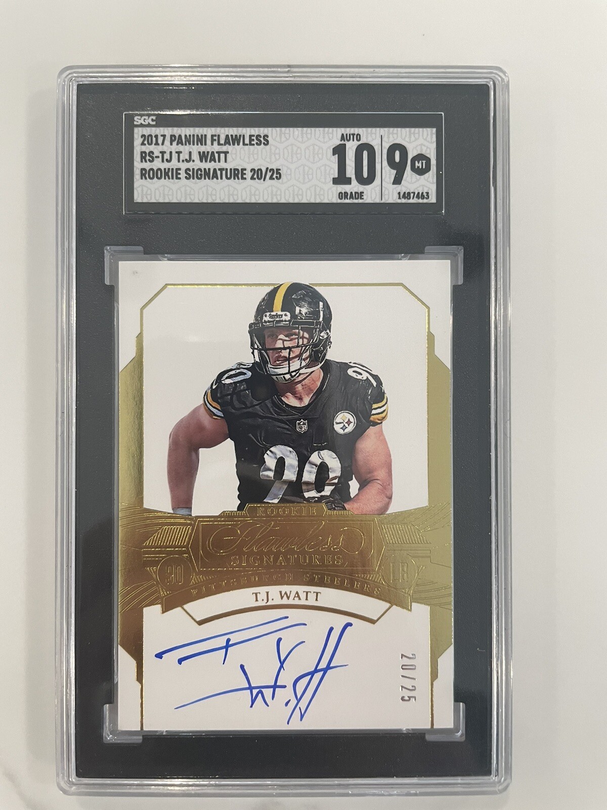 TJ Watt Panini Flawless Rookie Signatures #RSTJ Base