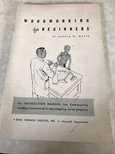 woodworking For Beginners By Harold W Watts Vintage