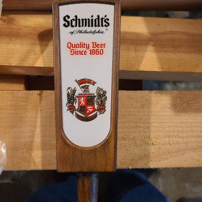Vintage SCHMIDT'S OF PHILADELPHIA  BEER Faux Wood Tap Handle Collectible 8''